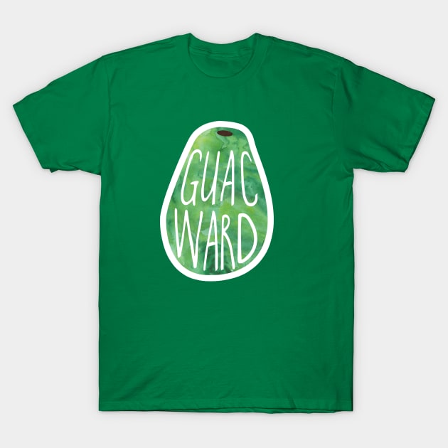 GUACward - funny avocado pun T-Shirt by Shana Russell